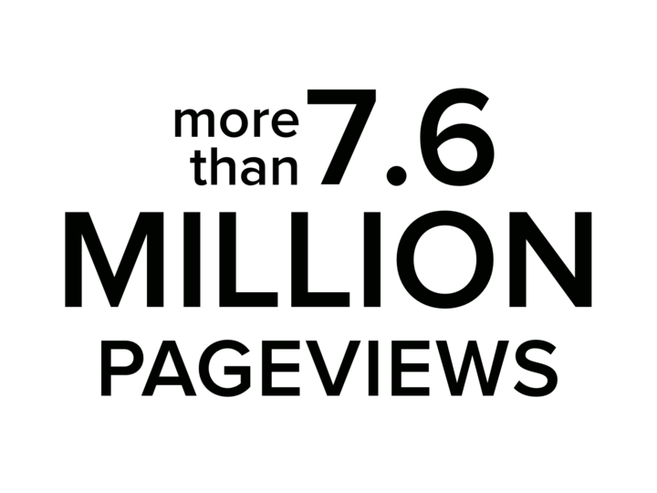 More than 7.6 million pageviews.