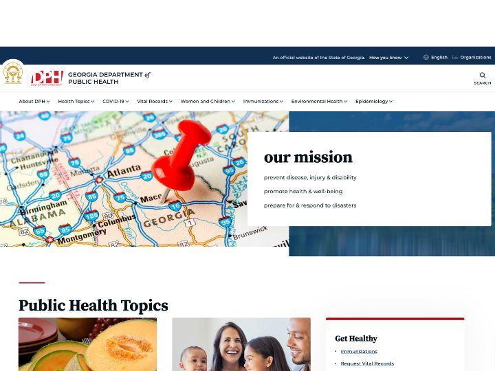 Georgia Department of Public Health website