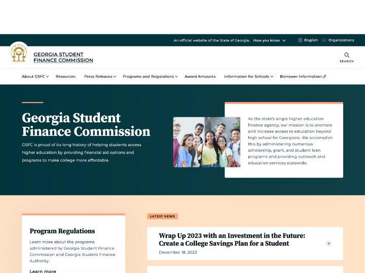 Georgia Student Finance Commission website