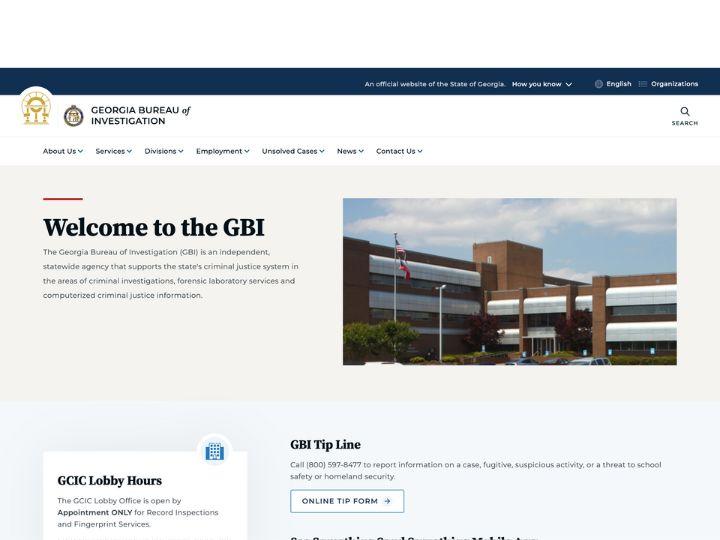Georgia Bureau of Investigation website