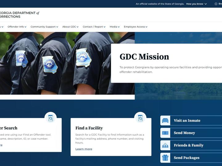 screenshot of GDC site