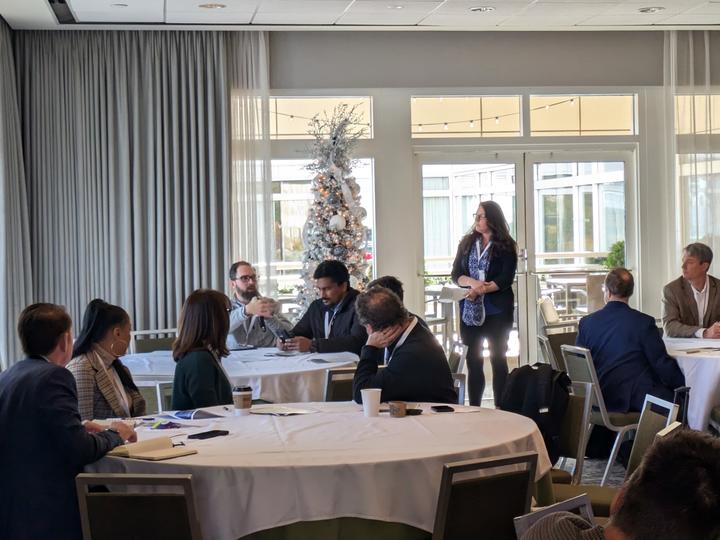 Participant speaks at the Ethics DNA workshop.