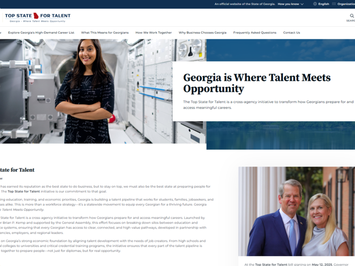 Top State for Talent Homepage