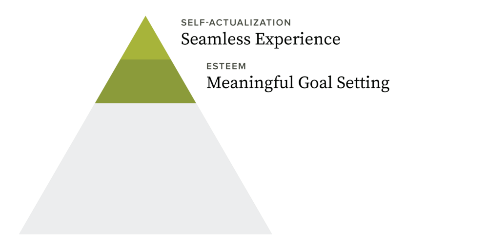 Esteem & Self-Actualization - The top levels of Maslow's Pyramid