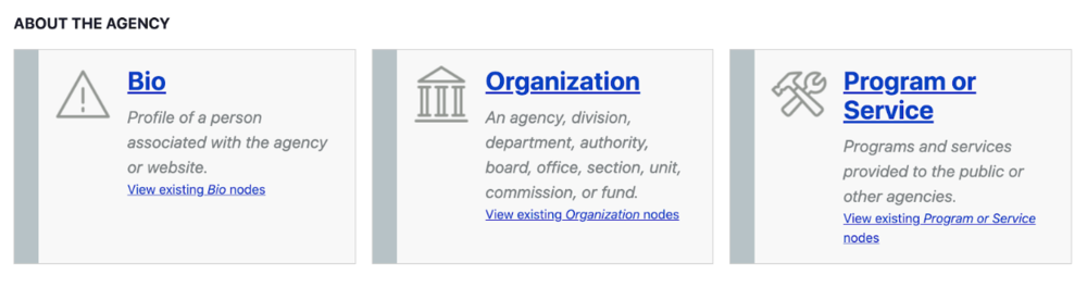 About the Agency Type Tray