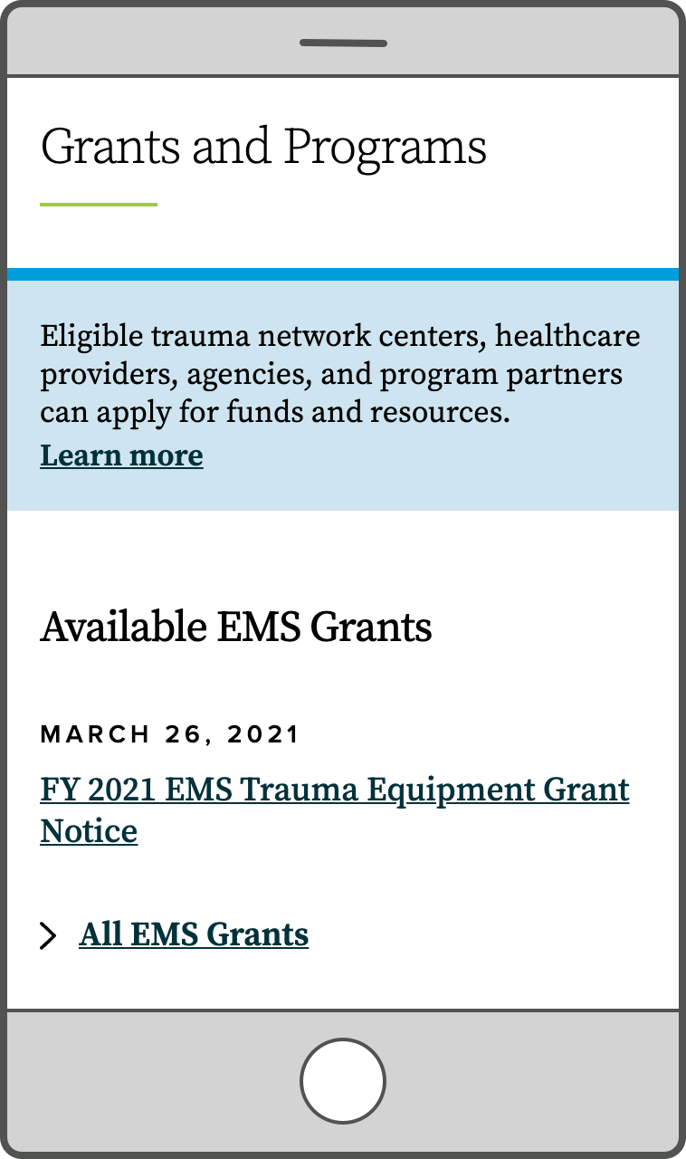 We dedicated an entire block on the homepage to available grants and programs, making it easy to locate all the necessary information and application forms.