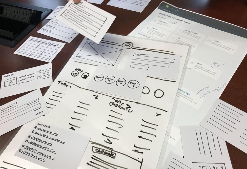 Paper prototypes can be used to visualize content.