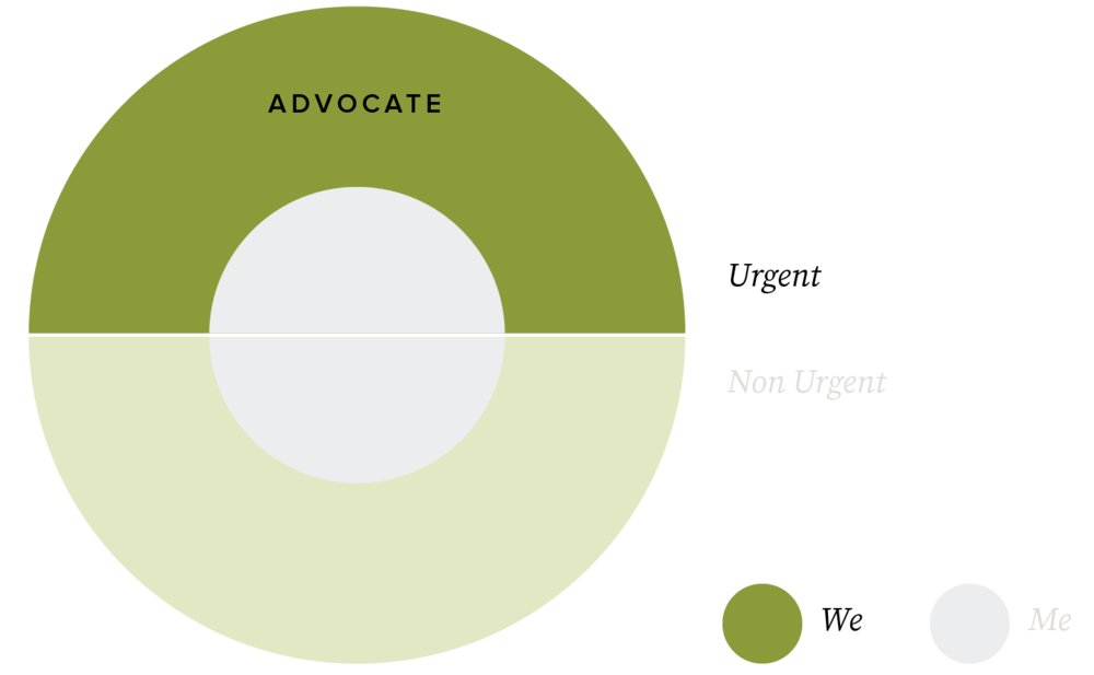 Diagram of the advocate goal archetype