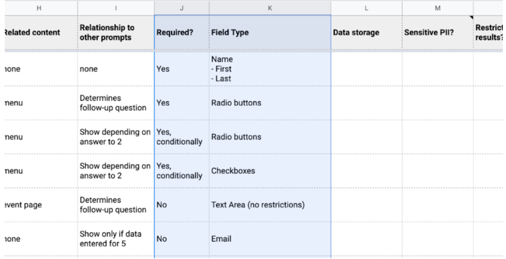 Webforms Template Columns J-K