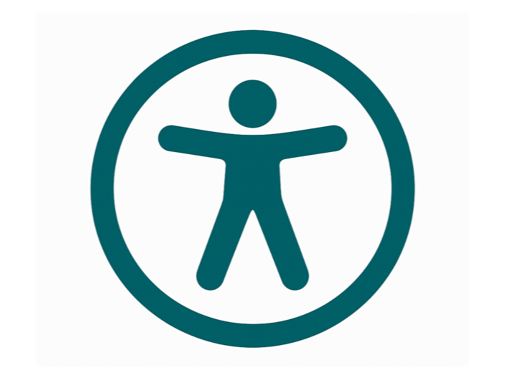 silhouette of person inside circle