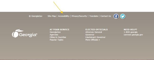 Georgia.gov site footer