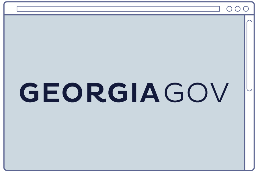 Illustration of monitor with GEORGIA GOV on it