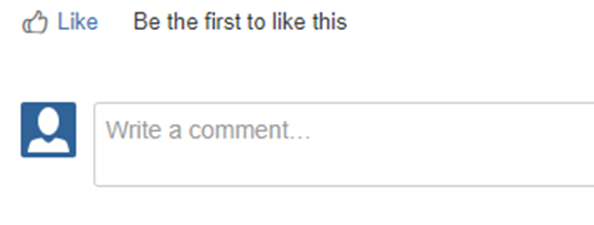 Screenshot showing a "Like" button and a comment field.