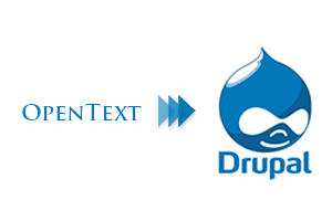 Logos for Drupal and OpenText