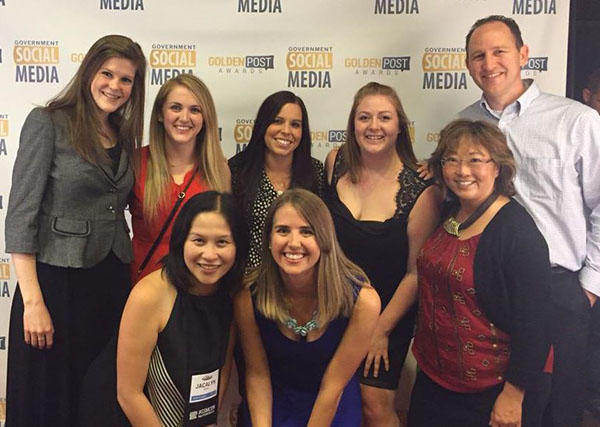 Group shot of attendees of social media conference in Reno, NV