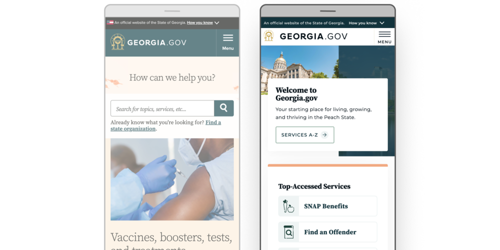 A screenshots comparing the previous design theme to the updated "Bloom" theme.